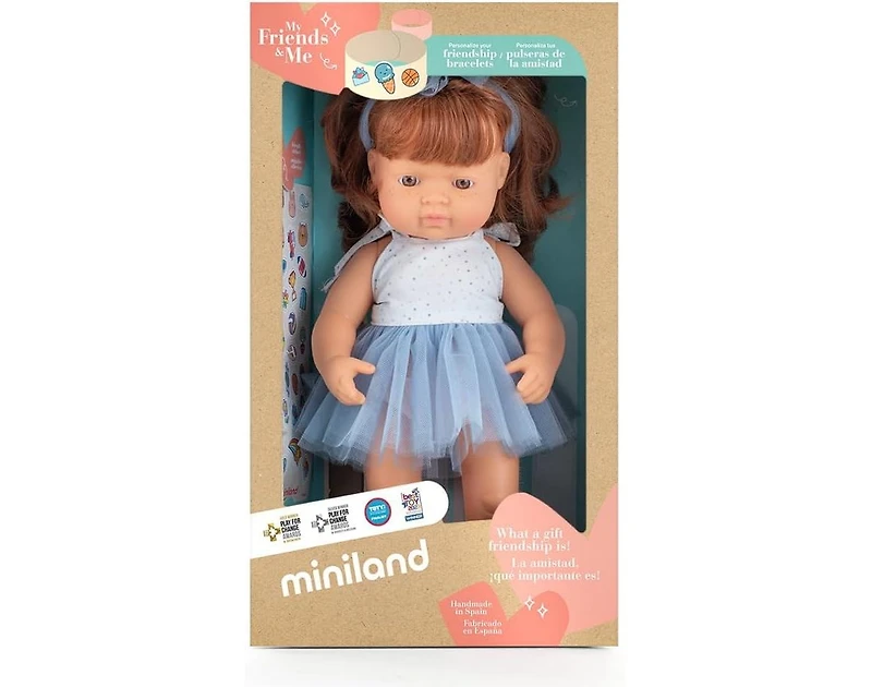 Miniland My Friends and Me Collection Baby Girl Doll with Red Hair