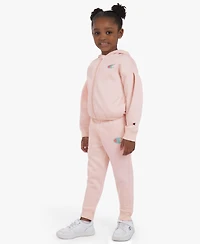 Champion Toddler & Little Girls 4T-6X 2-Piece Full Zip Hoodie and Joggers Set