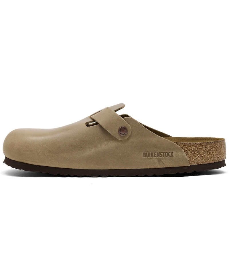 Birkenstock Men's Boston Soft Footbed Oiled Leather Clogs from Finish Line