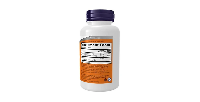 Now Foods L-Cysteine ,500 mg ,100 Tabs