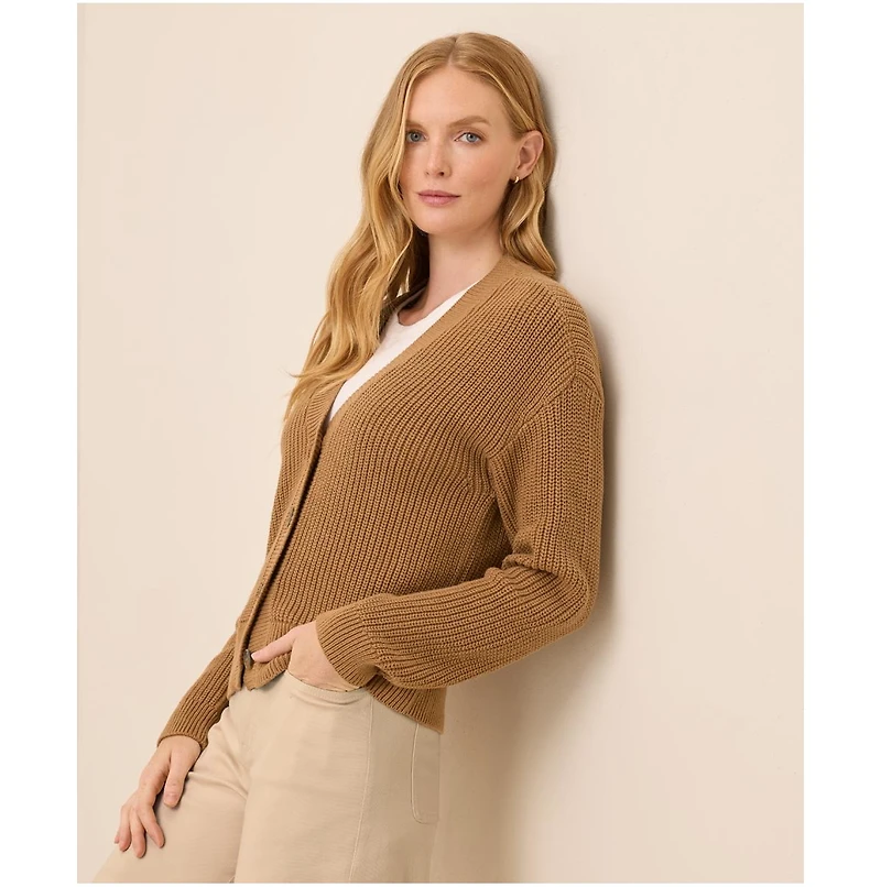 Pact Luxe Knit Cropped Cardigan