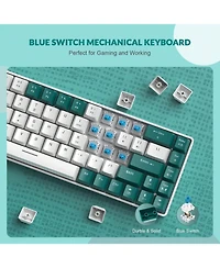 60% Rgb Gaming Keyboard And Mouse Combo - Wired Mechanical Keyboard, 68 Keys Tkl Compact Mini Layout, Up To 6400 Dpi, For Pc Gamer
