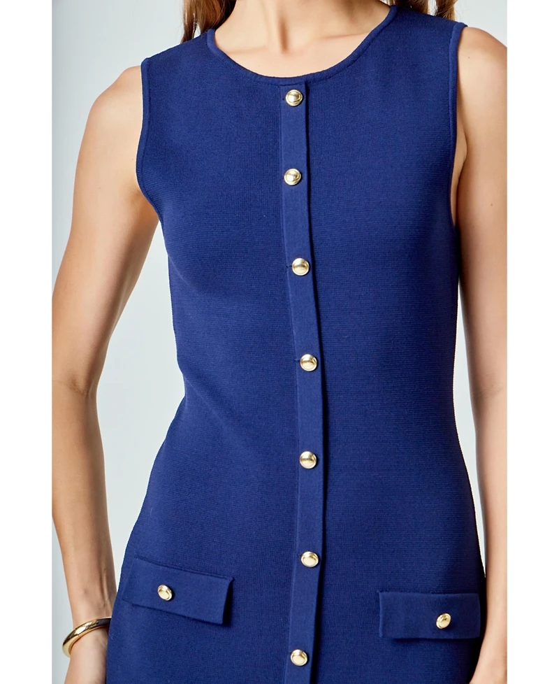 Endless Rose Women's Knit Sleeveless Midi Dress