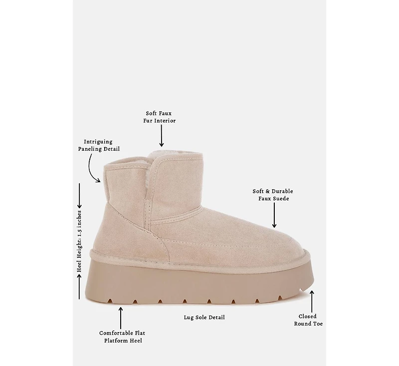 London Rag Chunky Heeled Snow Womens Boot