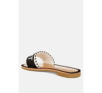 London Rag Beaded Saint Tropez Flat Slip Ons Women