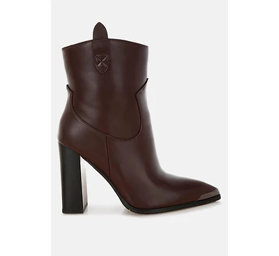 London Rag Hatter Pointed Toe Faux Leather Boots Women