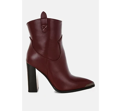 London Rag Hatter Pointed Toe Faux Leather Boots Women
