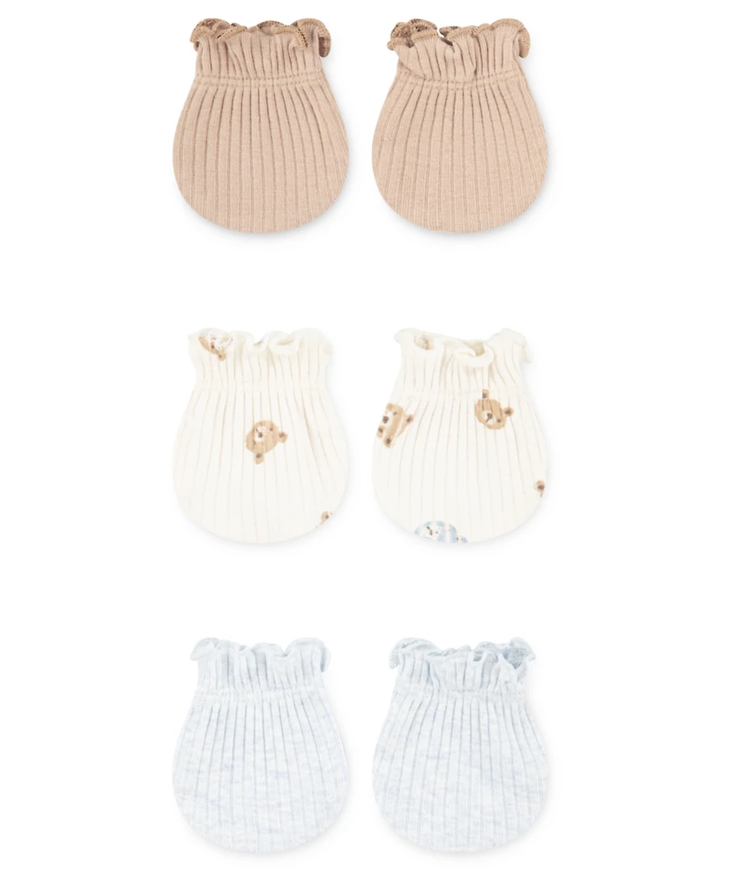 Huggies Baby Boys 3-Pack Rib Knit Mittens