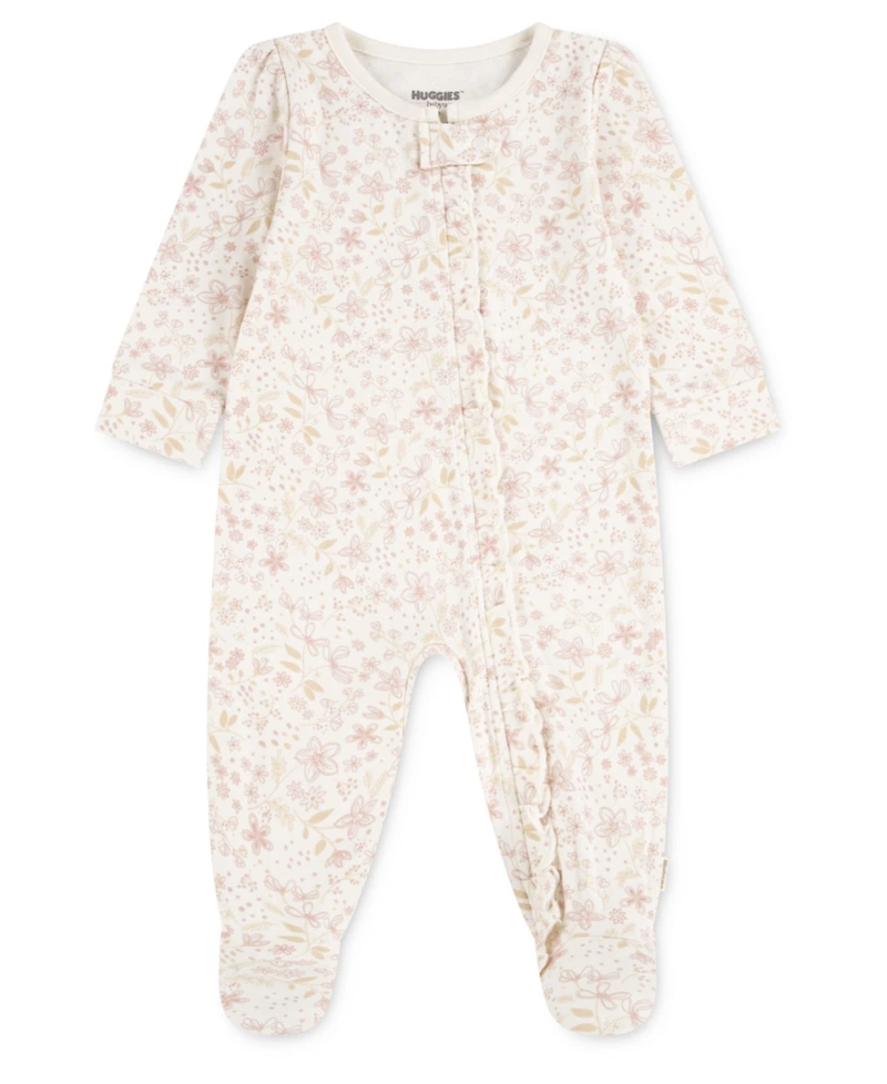 Huggies Baby Boys Graphic 2-Way Full-Zip Footed Coverall