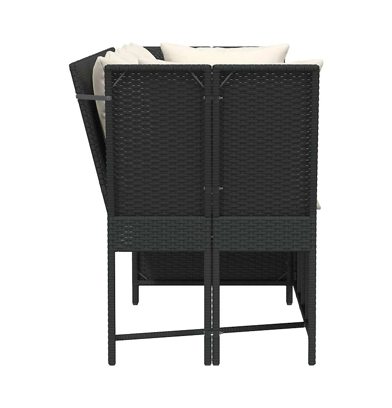 Garden Sofa Black Pe Rattan Large Modular Garden Sofa