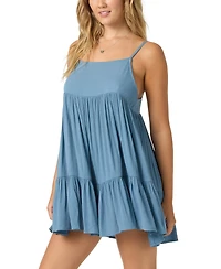 O'Neill Juniors' Saltwater Solids Rilee Crinkle Cover-Up Mini Dress