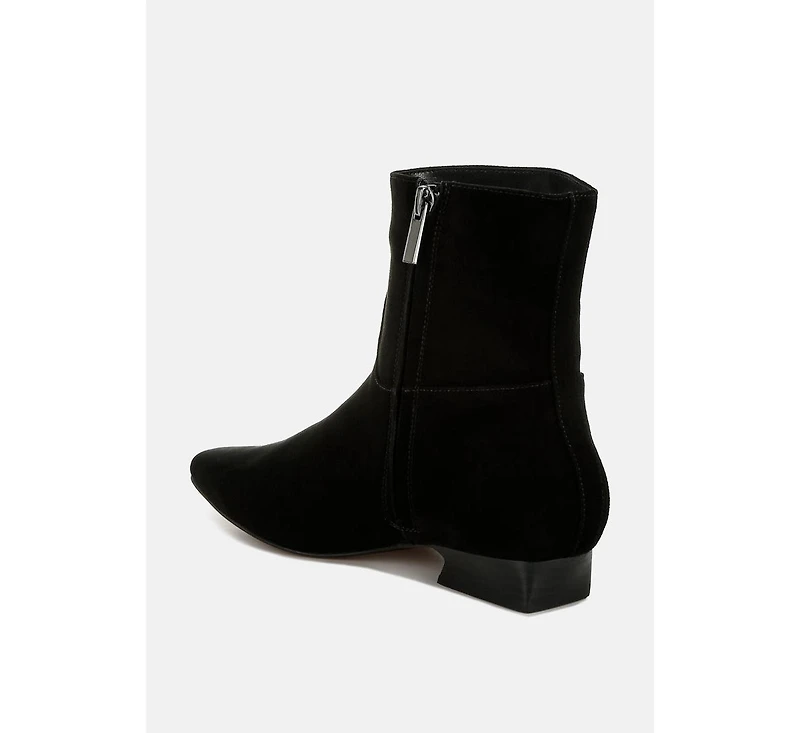 Rag & Co Hakra Flared Heel Suede Boots Women