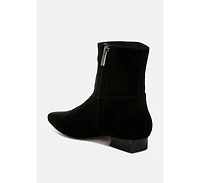 Rag & Co Hakra Flared Heel Suede Boots Women