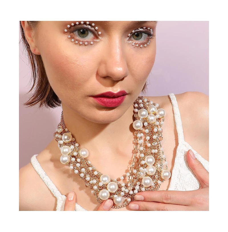 Sohi Pellet-Cluster Statement Necklace