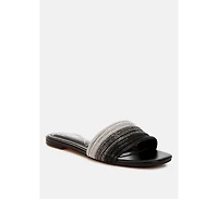 Chrisy Rhinestone Strap Slip On WomenFlats Women