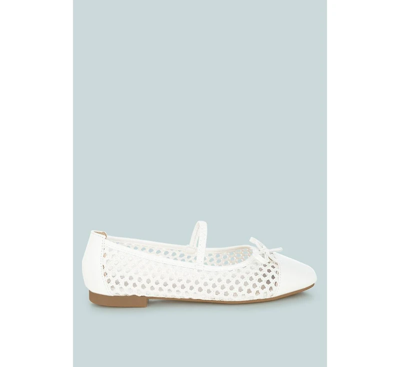 London Rag Omela Woven Bow Detail Ballerinas Women