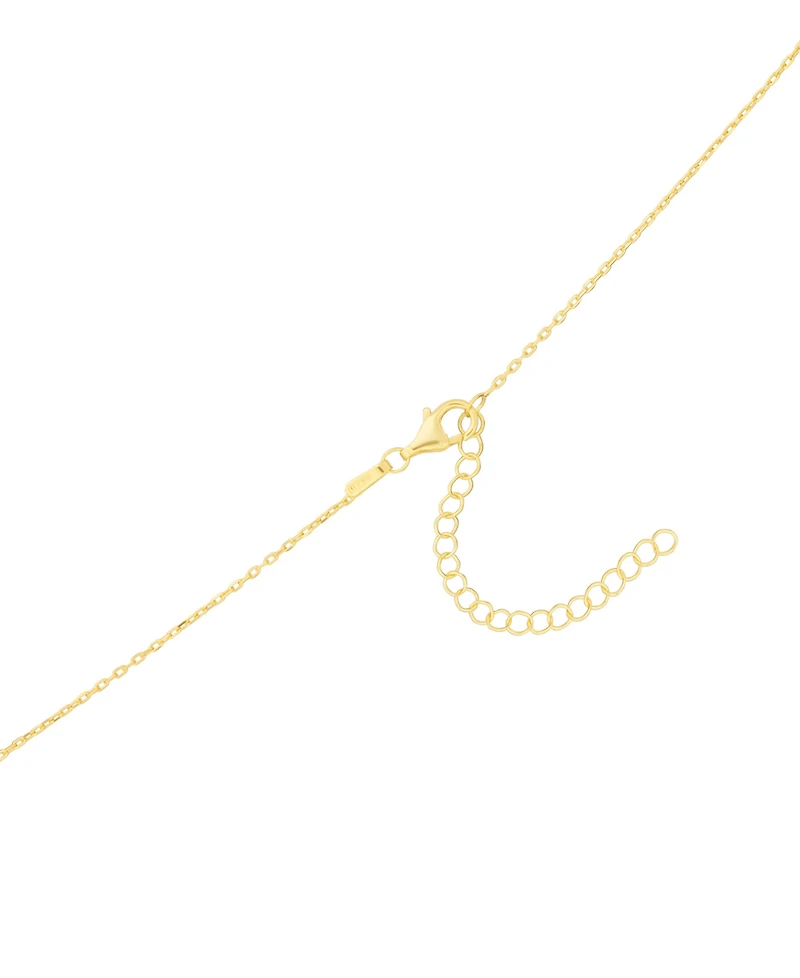 Macy's Cubic Zirconia Starburst Necklace (0.12 ct. t.w.) in 14K Gold Over Sterling Silver