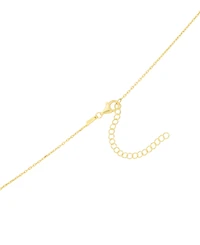 Macy's Cubic Zirconia Starburst Necklace (0.12 ct. t.w.) in 14K Gold Over Sterling Silver