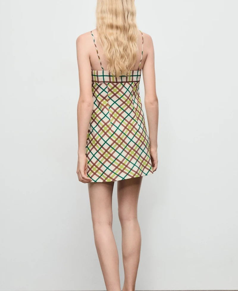 Mango Women's Check Short Dress