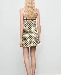 Mango Women's Check Short Dress