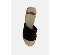 Huntra Real Soft Leather Espadrille Flatforms Women