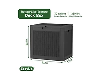Chic Crate - StormForce Compact 30Gal Deck Box - Waterproof Nano-Resin w/ SecureLatch Pro & SpaceSaver Design - Patio Furniture/Kids Toys Storage