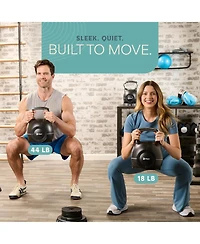 Lifepro Boulder Adjustable Kettlebell – 7-in-1 Weight Set (5–44 lb) with Quick-Select Dial for Full-Body Strength Training
