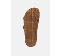 Womens Minata Platform Buckled Slide Sandals