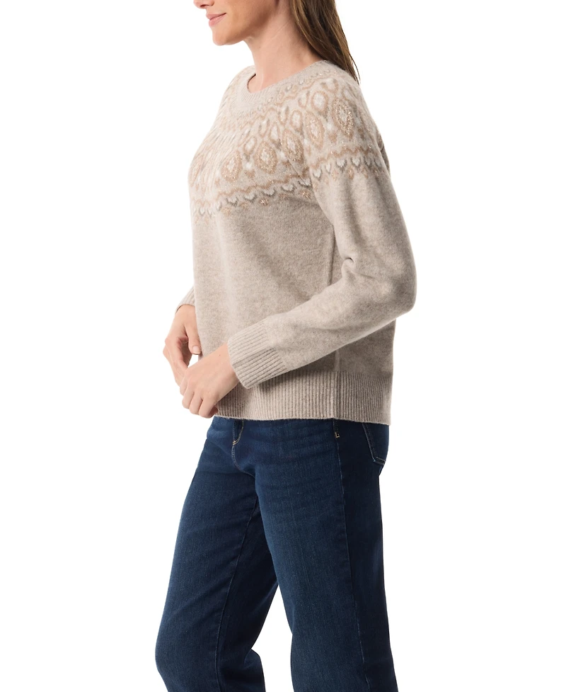 Gloria Vanderbilt Women's Juna Fair Isle Long Sleeves Sweater