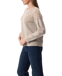 Gloria Vanderbilt Women's Juna Fair Isle Long Sleeves Sweater