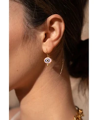Ottoman Hands Alara Evil Eye Drop Earrings