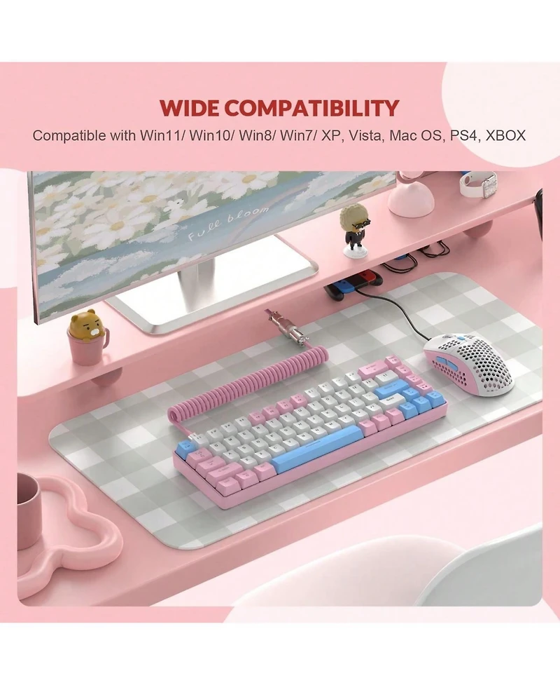 60% Rgb Gaming Keyboard And Mouse Combo - Wired Mechanical Keyboard, 68 Keys Tkl Compact Mini Layout, Gaming Mouse, Up To 6400 Dpi For Pc Gamer
