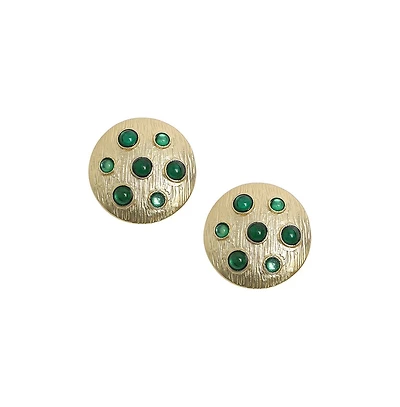 Emerald Cascade Stud Earrings