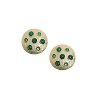 Emerald Cascade Stud Earrings