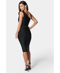 Bebe Women's Bandage One Shoulder Dress