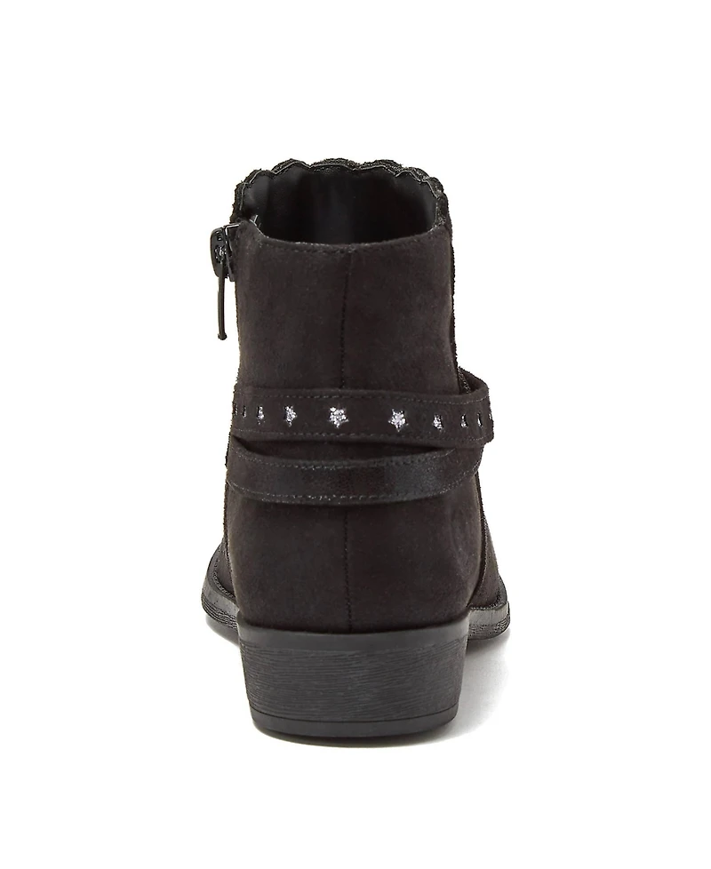 Lands' End Little Girls Shimmer Zip Up Western Booties