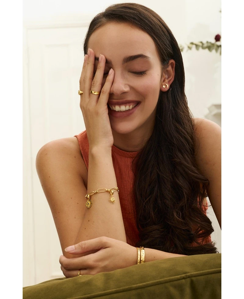 Ottoman Hands Lapis Star Stud Earrings