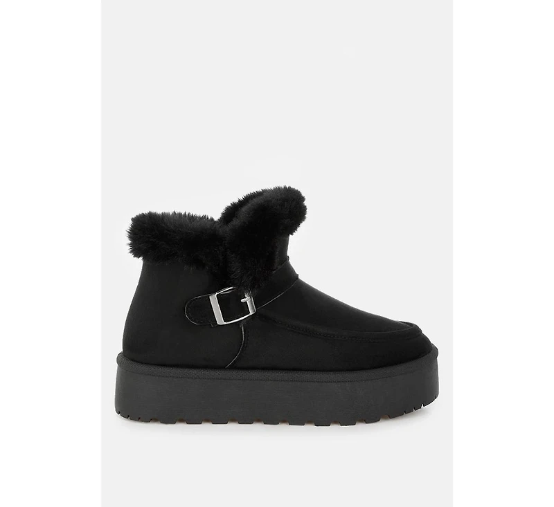 London Rag Linka Pin Buckle Detail Snow Boots Women