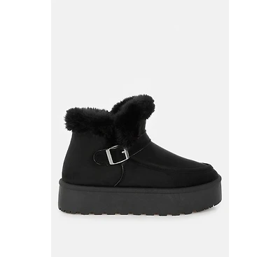 London Rag Linka Pin Buckle Detail Snow Boots Women