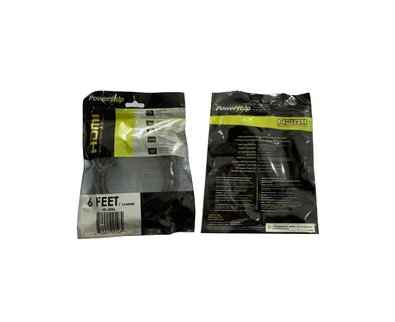 Power It Up 6 ft. Hdmi v2.0 Cable with Ethernet ( Pack