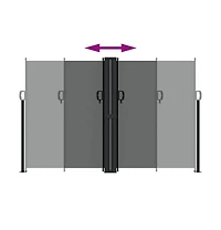 vidaXL Retractable Side Awning Anthracite