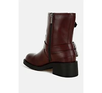 Caribou Harness Detail Biker Boots Women