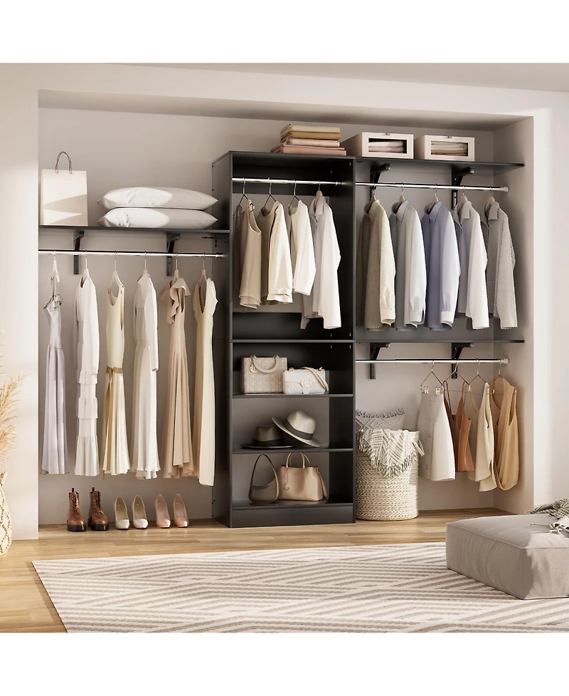 Aheaplus 20-96" W Closet System for Bedroom