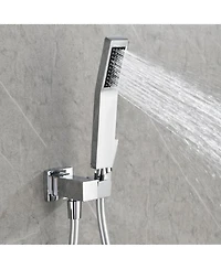 Rainsken Shower Set System Bathroom Luxury Rain Mixer Shower Combo Set Wall Mounted Rainfall Shower Head Faucet