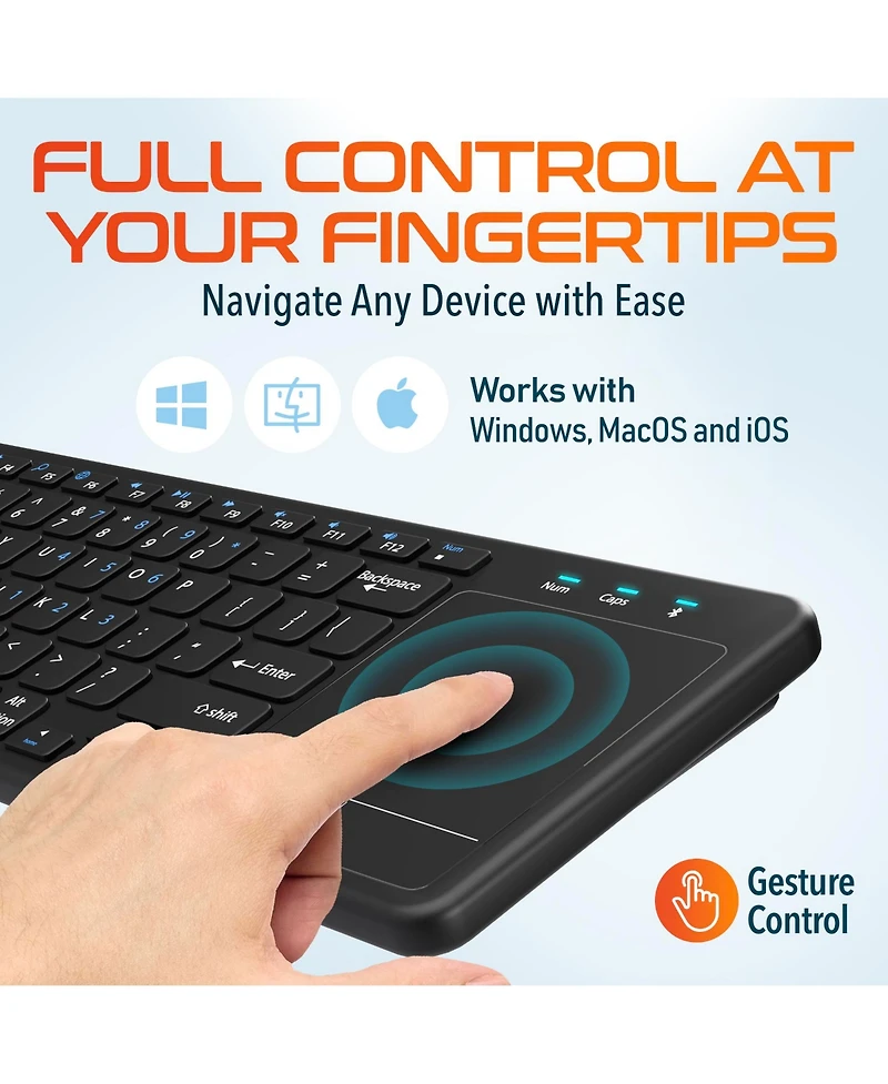 Delton N60 Mini Bluetooth Wireless Keyboard, Touchpad (DKMIN60-wb)