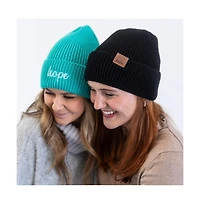 Unisex Ribbed Beanie - Black