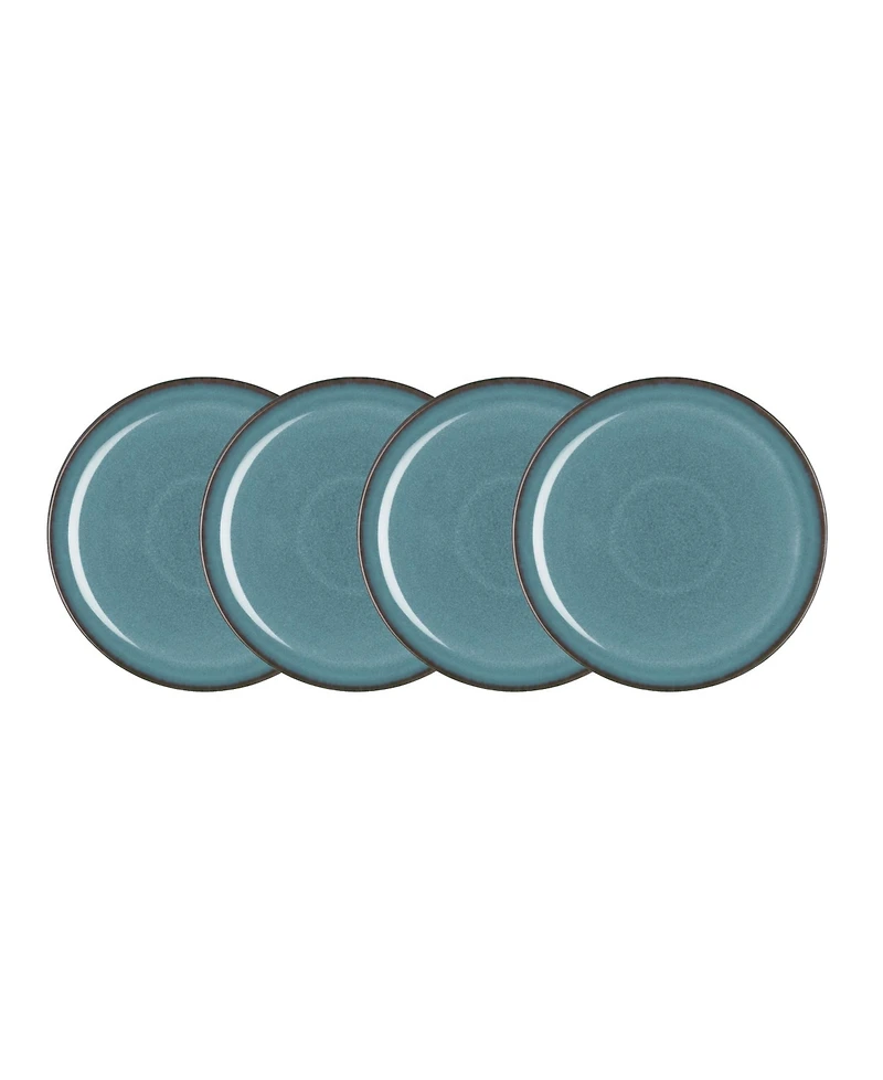 Denby Azure Coupe Medium Plates, Set of 4