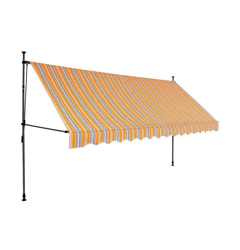 vidaXL Retractable Awning Yellow and Blue