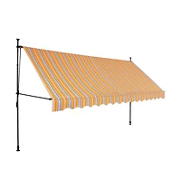 vidaXL Retractable Awning Yellow and Blue