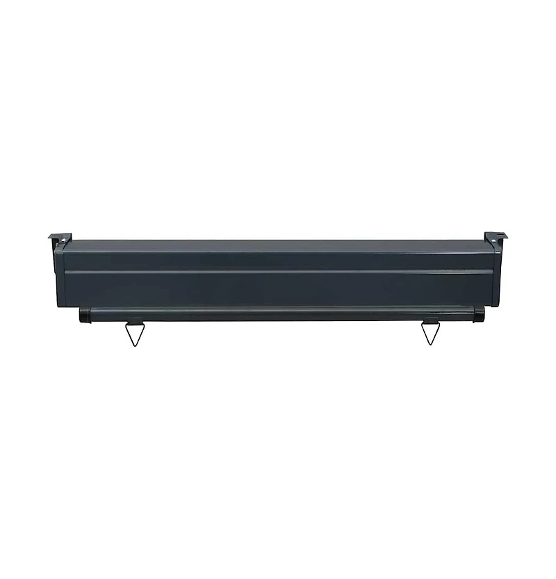 vidaXL Balcony Side Awning Black Steel, Aluminum, Polyester 41.3 x 98.4 in